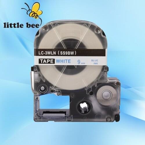Free shipping tape SS9BW for KINGJIM/EPSON labelworks compatible for LW-300 LW-400 labelling maker label tapes