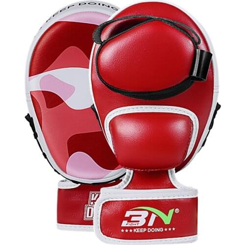 BN 1 Pair Small MMA Muay Thai Sanda Boxing Pads Microfiber PU Martial Arts Fight Training Focus Mitts Punching Target Gear EO