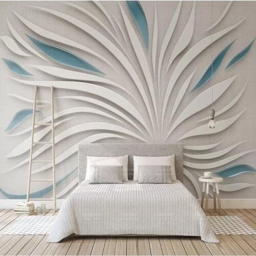 Large Mural Living Room Bedroom Wall Papers 3D Stereoscopic Embossed Flower Art Wall Oil Painting Custom Photo Wallpaper Rolls