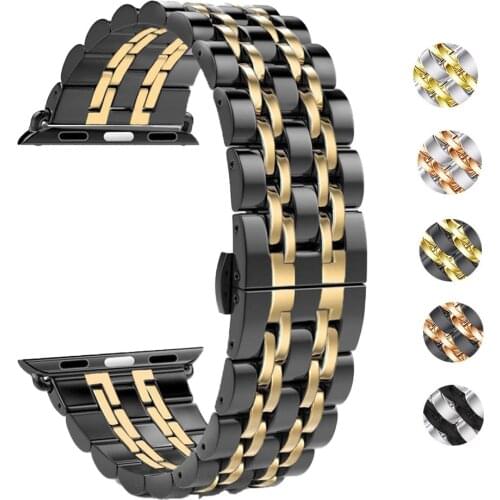 Stainless Steel Wristband Bracelet for Apple Watch Band 44mm 40mm Iwatch series se 6 5 4 3 2 1 38mm 42mm accessories Loop strap