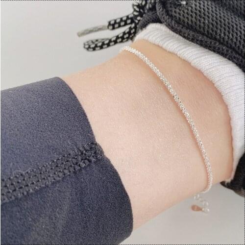 Foot Bracelet On The Leg Jewelry 2021 Jewelry Anklet Support Bead Korea Fashion Simplicity Trend Women Silver 925 Chain Galaxy