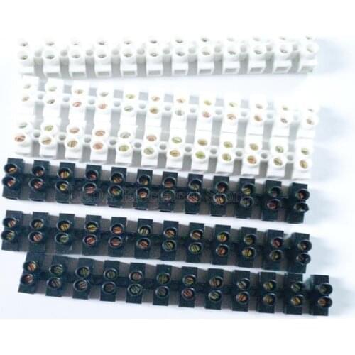 XS-1012 10A Dual Row Wire connector Screw terminal 12Position Barrier Strip Block Terminal Plastic Electrical connector terminal