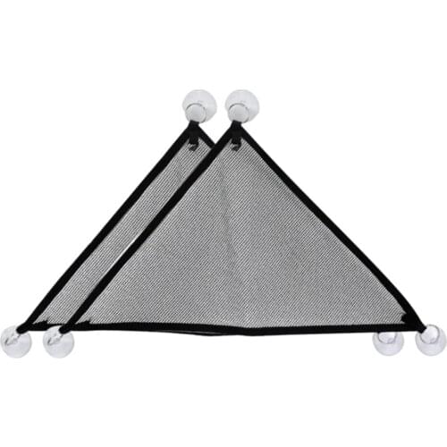 2 Pcs Pet Hammock with Suction Cups for Reptile/Lizard/Geckos Climbing in Breathable Mesh Triangle