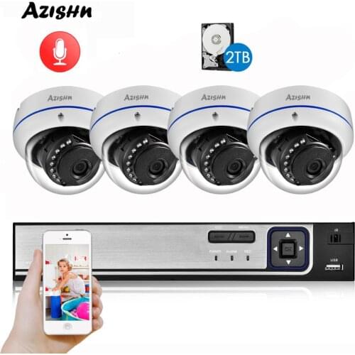 5MP 2592X1944 IP Camera Face detection S H.265 5MP POE CCTV Security System NVR Explosion-proof Audio urveillance Kit