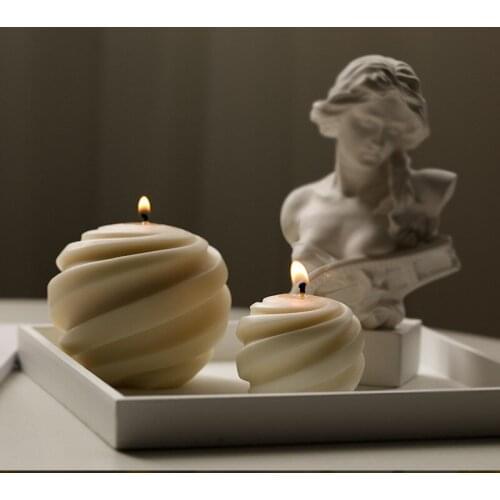 Creative Spherical Aroma Candle Mold Soft Silicone Mold DIY Homemade Geometric Candle Making Supplies Resin Molds