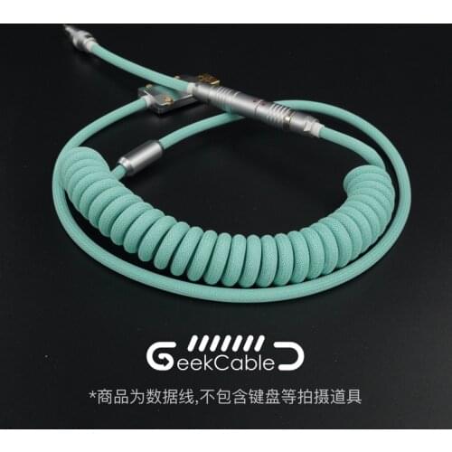 GeekCable Handmade Customized Mechanical Keyboard Data Cable For GMK Theme SP Keycaps Mojo Tiffany Colorway