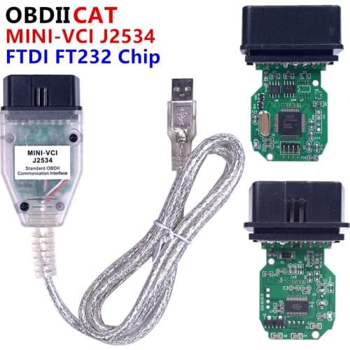 MINI VCI TIS Techstream V14.30.023 minivci FTDI For J2534 OBD2 Car Diagnostic Auto Scanner Tool MINI VCI Cable
