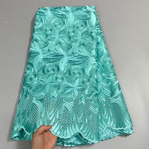 Fashion African Dry 100%Cotton Lace Fabric 2021 High Quality Lace Swiss Voile Lace In Switzerland Nigerian Lace Fabric 5Yards