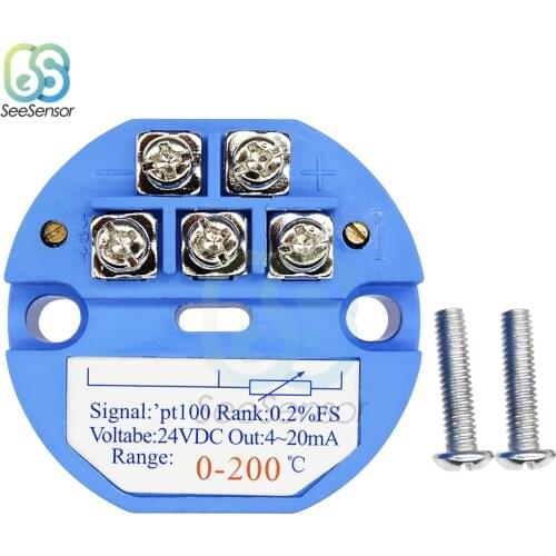 RTD PT100 Temperature Transmitter Sensor Module Thermal Resistance 4-20mA -50-50 -50-100 -50-150 100 200 300 400degree 0-5V 10V