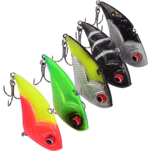 Soft Lead VIB Crank Bait 5cm 13g Vibrant Vibrating Spoon Soft Fishing Bait Bass Artificial Hard Bait Insect fish Bait DW6059