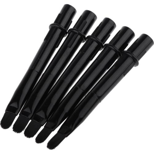 Lots 5 Portable Makeup Lipstick Lipgloss Lip Brushes with Dust-proof Caps