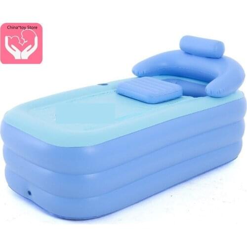 New PVC Infant Inflatable Bathtub Thickened Plastic Cold Warm Warm Children Bath Bucket Bath Bucket Baby Bath