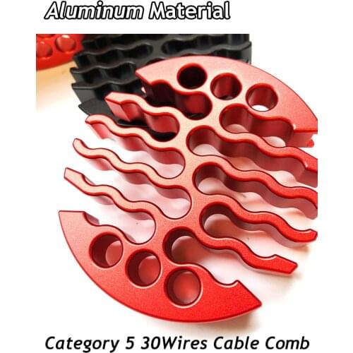New Cat5 Catgeroy5 30Holes Network Cable organizer Metal Aluminum Alloy Thick High quality Cable Comb Network Router Cable
