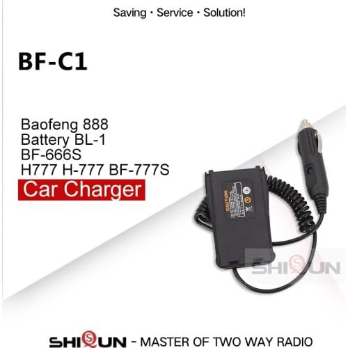 Original Battery Eliminator Car Charger for Baofeng 888S BF-C1 Baofeng 888 Battery BL-1 BF-666S Compatible H777 H-777 BF-777S