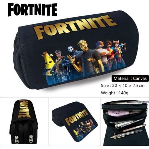 Fortnite pencil case portable Canvas waterproof student stationery box cartoon anime action figure pencil box birthday gifts