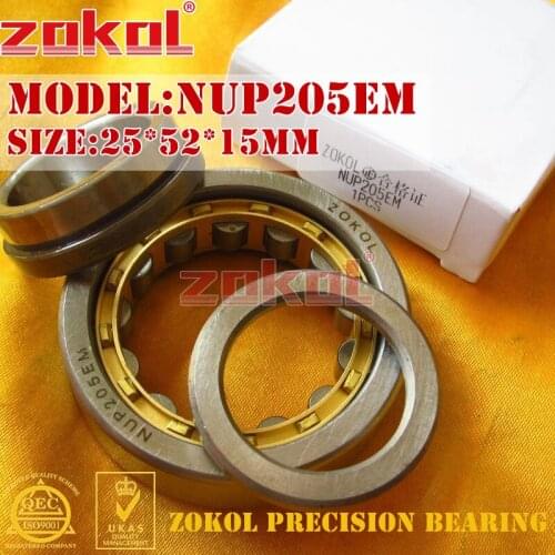 ZOKOL bearing NUP205EM 92505EH Cylindrical roller bearing 25*52*15mm