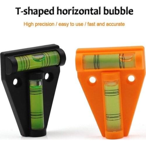 Triangle Level Portable T Shaped Spirit Level Bubble Working Fixing T Type Level Measure Tool Mini Plastic Practical Level