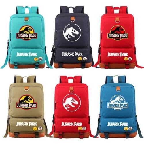 Dinosaur Jurassic Park World Boy Girl Book School bag Women Bagpack Teenagers Schoolbags Men Student Patchwork Backpack