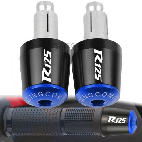 YZFR125 LOGO CNC Motorcycle Hand Bar End Handlebar Handle Grips Cap For YAMAHA YZF R125 2012 2014 2013 2015 2016 2017 20148 2019