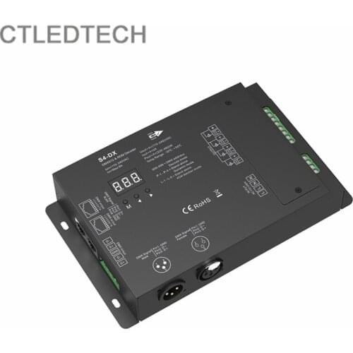 S4-DX DMX512 High Voltage decoder 4Channel RGBW DMX controller For LED 110Vdc 220Vdc RGBW Tape Light