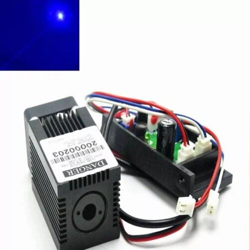 12V 445nm 450nm 50mW Blue Laser Dot Module + TTL+ Fan Cooling Driver
