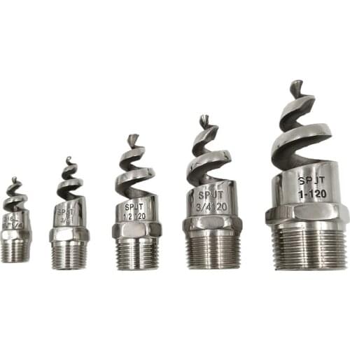 1PC 1/2" (DN15) 304/316L Stainless Steel Spiral Nozzle SPJT For Garden Dedusting Fire cone industrial desulfurization umbrella