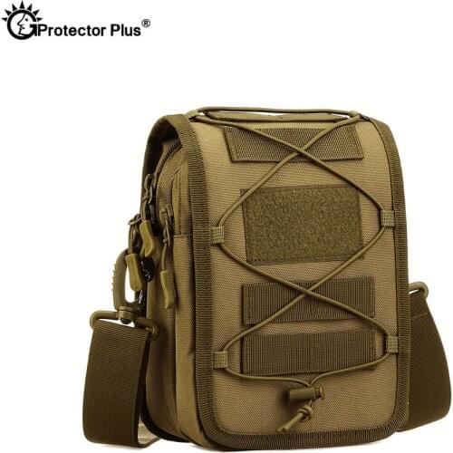 PROTECTOR PLUS Tactical Bag Military Messenger Bag Molle Pouch Single Shoulder Nylon Outdoor Sport Fishing Camping Crossbody