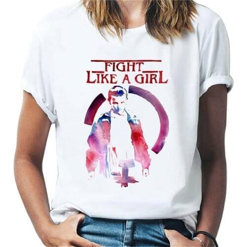 Womens O-neck T-shirt Harajuku Tshirt Eleven Letters T-shirt Funny Top Casual Clothes T-shirt Female Summer Tee Shirt