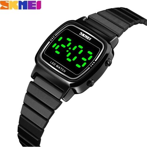 2019 Luxury Womens Rose Gold Stainless Steel Watches Women Fashion LED Digital Clock Casual Ladies Electronic Watch Reloj Muje