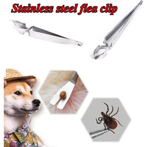 1Pc Stainless Steel Tick Clip Pliers Tick Tweezer For Pet Dog Cat Supplies Tick Tweezer For Cats Pet Products Tick Catching Tool