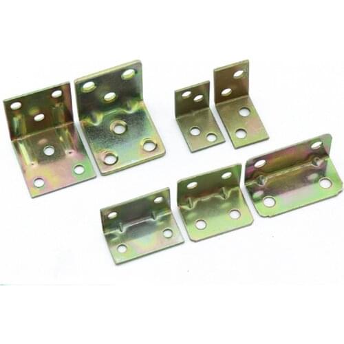 10Pcs Right Angle L Bracket Metal Corner Brace Shelf Holder Wall Rack Support for Wood Shelves Dresser Chair Furniture Hardware