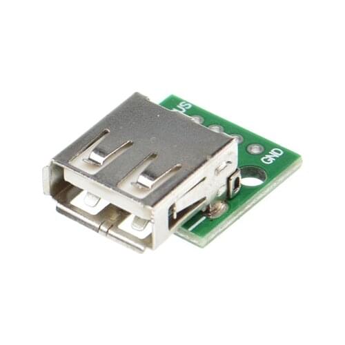 10pcs USB 2.0 FEMALE SOCKET TO dip 4P 4PIN Adapter CONNECTOR TO DIP 2.54MM Welded PCB Converter Pinboard for Cellphone Data Line