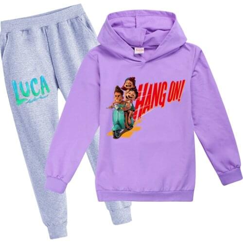 2022 Luca Clothes Kids Clothing Sets Baby Girls Fashion Sports Suits Boys Hoodies Sweatshirts+Pants 2 Pcs Set Cartoon Tracksuit