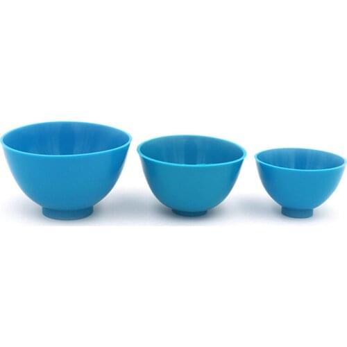 3pcs/set Professional Teeth Whitening Dental Medical Mixing Bowl Flexible Rubber Bowls S/M/L Dental Lab Rubber Mixing Bowls