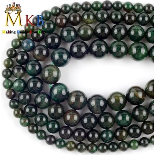 6/8/10/12mm Genuine Kmaite Euchlorite Natural Gem Minerals Stone Beads for Jewelry Making Diy Bracelet Necklace Findings 15"