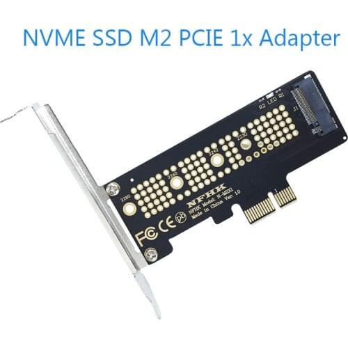 NVME SSD M2 PCIE 1x Adapter M.2 NVME SSD to PCI Express X1 X4 X16 Card Riser Adapter M Key for 2230-2280 M2 SSD