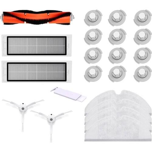 Vacuum cleaner spare parts set floor cloth wipes cleaning filter side brush roller for millet rice vacuum cleaner 2 roborock S50