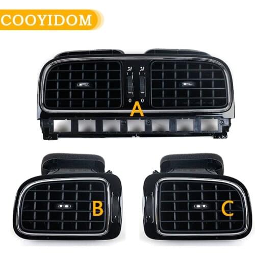 Car Matta Black Right Left Central Dashboard For VW Polo 2011 2012 2013 6RD819728 6RD819703 6RD819704 AC Air Outlet Chrome Vent