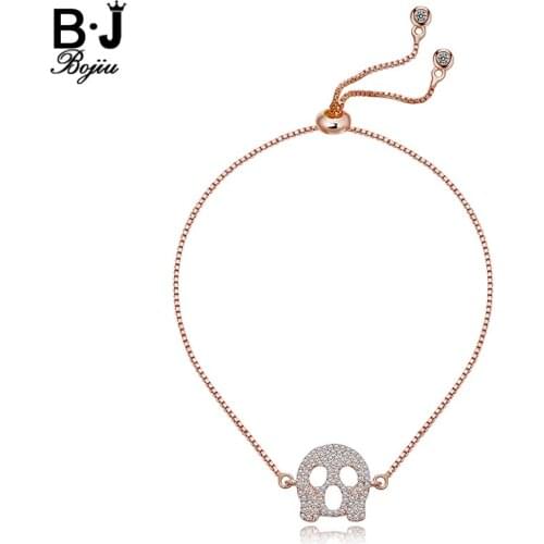BOJIU Bracelet For Women Skeleton Snake Chain Bracelet Fashion Expression Crystal Adjustable Bracelets Wrist Decorations BC73