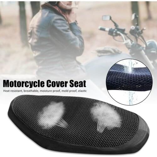 Motorcycle Seat Cushion Cover Breathable Anti-Slip 3D Mesh Seat Cover Motorbike Scooter Seat Covers Cushion Protector