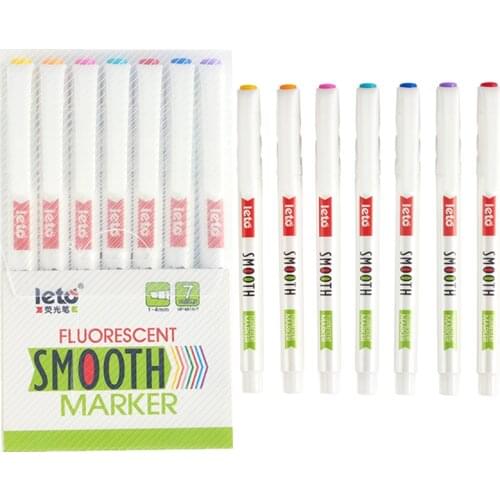 6-7Pcs/Set Double Head Fluorescent Highlighter Pen Markers Pastel Drawing Pen for Student School Office Supplies Cute Stationery