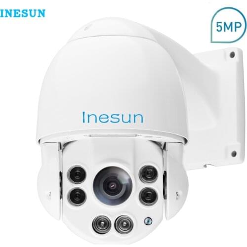 Inesun Outdoor PTZ IP Security Camera 2MP 5MP Super HD Pan Tilt 10X Zoom Waterproof Support IR Night Vision Motion Detection