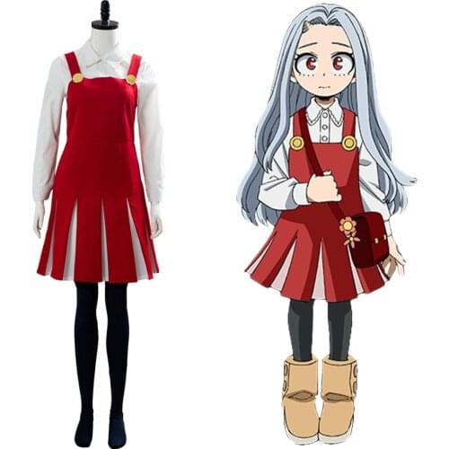 Boku no My Hero Academia Season 4 Eri Cosplay Costume Uniform Red Dress Suit Halloween Costume Adult Girls Women