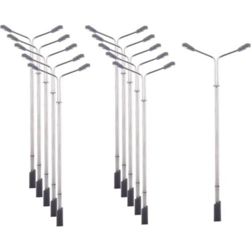 NEW 10pcs Model Railway Train Lamp Post Street Lights 1:75/100/150/200 LED for Voltages of 3V Current 20MA