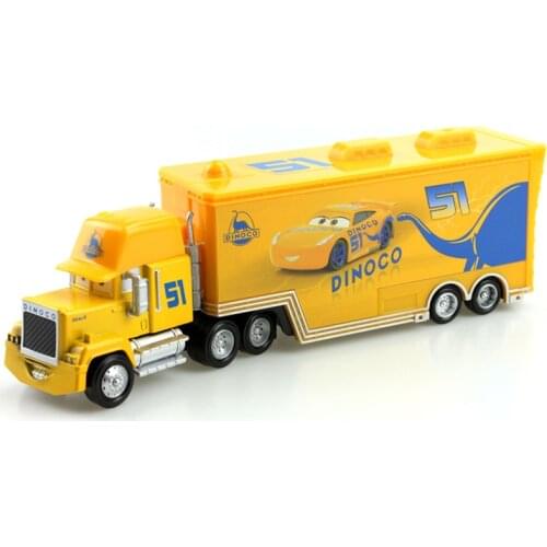 Disney Pixar Cars 3 Mack Truck No.51 Dinoco Cruz Ramirez 1:55 Scale Diecast Metal Alloy Model Toy For ChildrenS Gifts