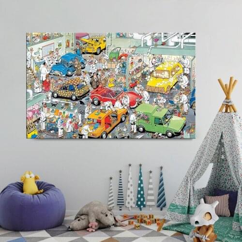 Cartoon Picture Poster Print Wall Art Canvas Painting Posters And Prints Decorative Pictures Living Room Childrens Room Decor