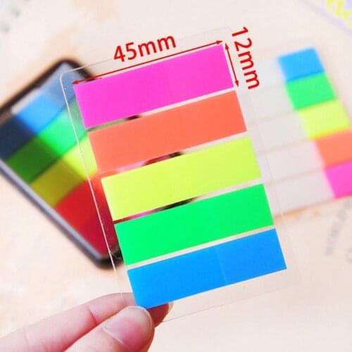 Creative Cute Fluorescence Kawaii Colored Memo Pad Sticky Paper Post Note School Office Stationery Supplies Instruction Stickers
