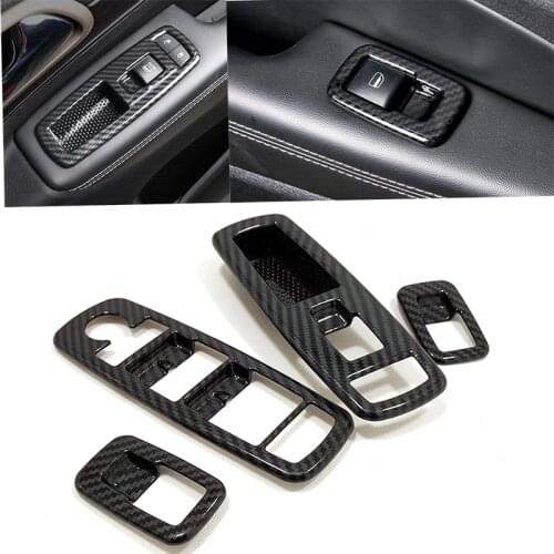 ABS Carbon Fiber Window Switch Panel Cover Trim For Jeep Grand Cherokee 2014 2015 2016 17 18 Car Interior Decor