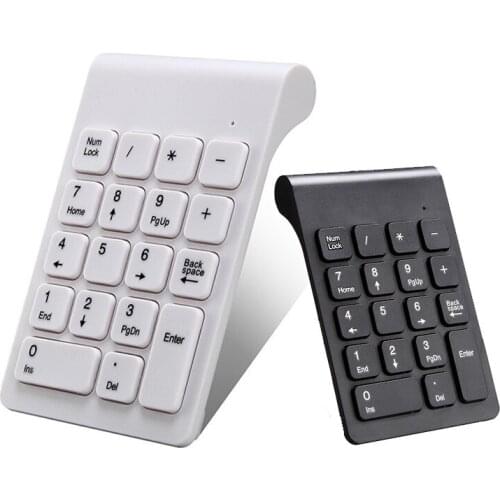 Portable 2.4G Wireless Number Pad USB Digital Keyboard with 19 Keys Mini Number Keypad Keyboard for Laptop Notebook PC Computer