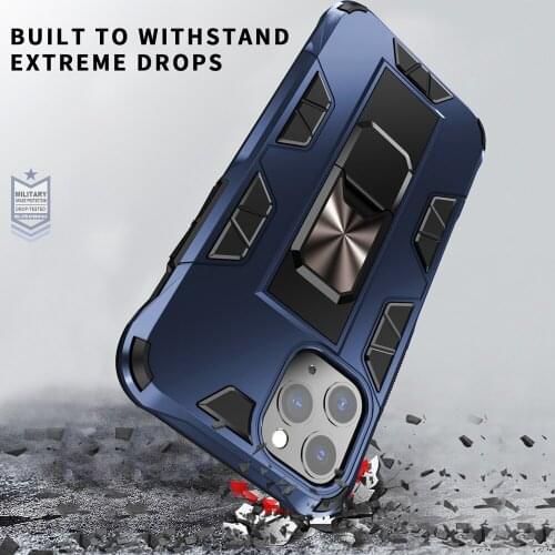 Shockproof Rugged Armor Funda Bumper Cover for iPhone12 iPhone 12 Mini Pro Max 12mini 12pro 6.1 6.7 Case Shell Coque Stand Cover